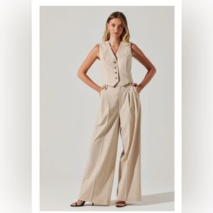 Astr the Label Milani Pinstripe Wide Leg Pants